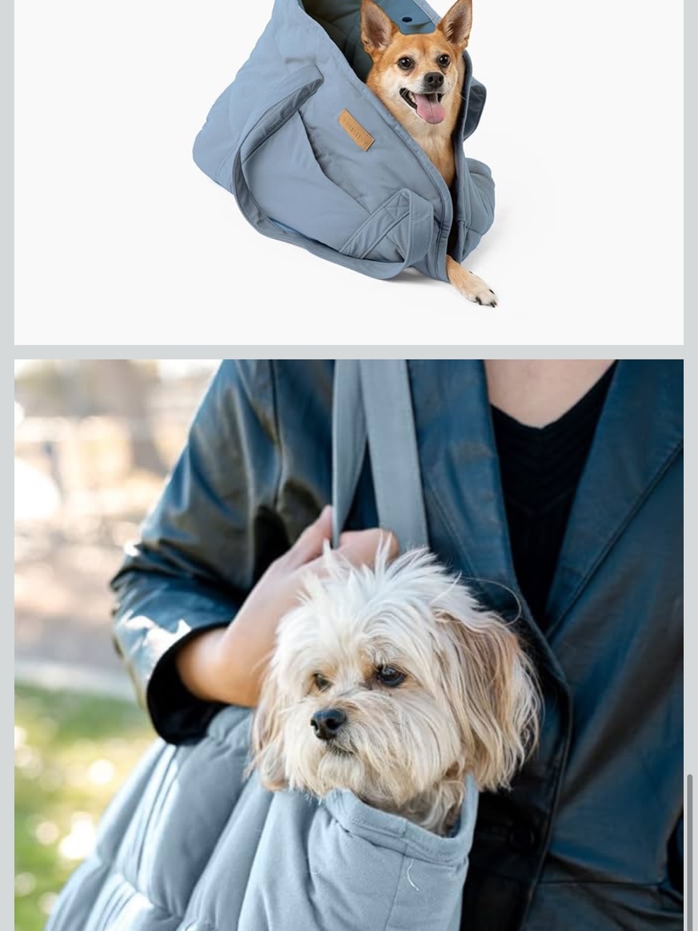 Soft Blue Pet Carrier Tote Bag by - Picture 7 of 8
